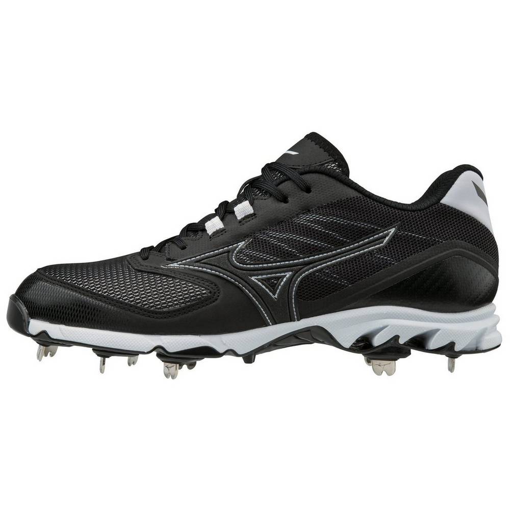 Zapatos Para Beisbol Mizuno 9-Spike Dominant 2 Bajos Metal Para Hombre Negros/Blancos 0351274-TI